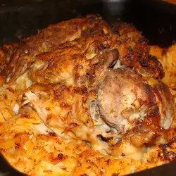 Oven-Baked Shank with Sauerkraut