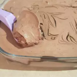 Chocolate Ice Cream with cream
