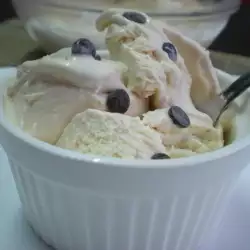 Homemade Vanilla Ice Cream with Chocolate Chips