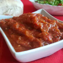 Eggplant-Pepper Spread with parsley