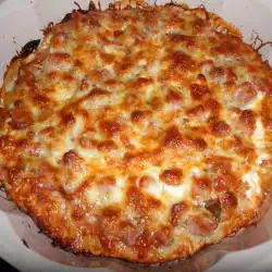 Mushroom Pizza with Sausages