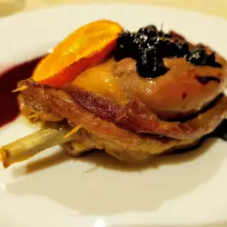 Duck Confit with Tangerines and Blueberry Sauce