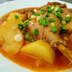 Duck Stew with Potatoes and Fresh Garlic