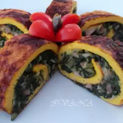 Egg Roll with Spinach and Bacon