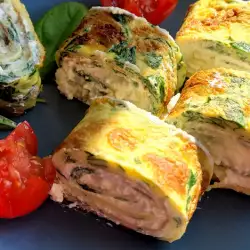 Egg Rolls with Spinach and White Cheese