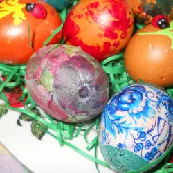 Colorful Eggs with Decoupage