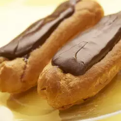 Eclairs with chocolate