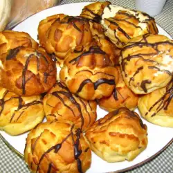 Eclairs with flour