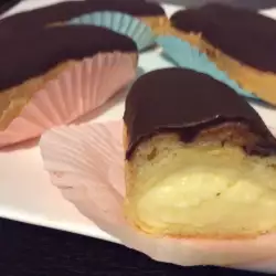 Eclairs with eggs