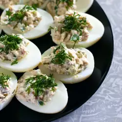 Stuffed Eggs with olives