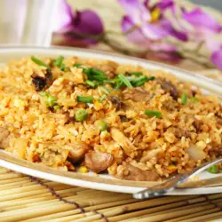 Rice with Mushrooms in the Oven