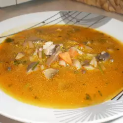 Mushroom Soup with rice