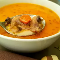 Mushroom Soup with garlic