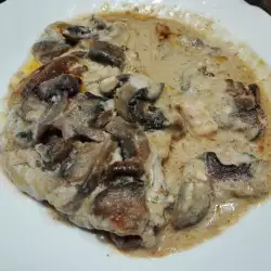 Sour Cream Dish with Mushrooms