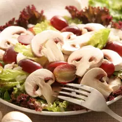 Mushroom Salad with Cherry Tomatoes