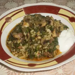 Mushroom, Rice and Nettle Stew