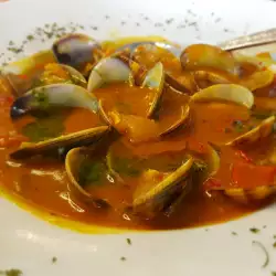 Mussels in white wine with Olive Oil