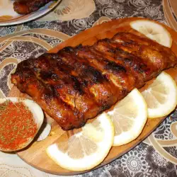 Grilled Ribs with Peppers