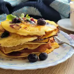 Corn Flour Pancakes with Blueberries