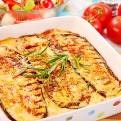 Moussaka with red wine