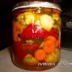 Greek Pickled Vegetables with Peppers
