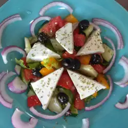 Greek Salad with Red Onions