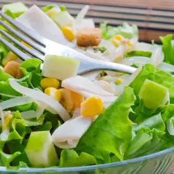 Meat Salad with Lettuce