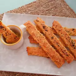 Breadstick with flour