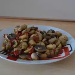 Pan Seared Mushrooms with Peppers