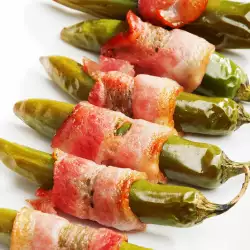 Chili Peppers Wrapped in Bacon