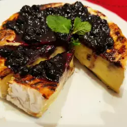 Baked Camembert Cheese with Blueberry Jam