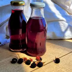 Homemade Blackberry Juice in Bottles