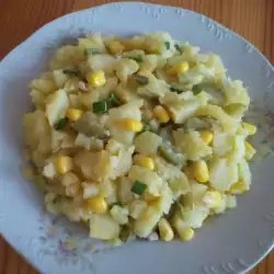 Potato Salad with Onion and Corn
