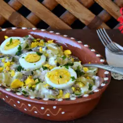 Potato Salad with Eggs and Mushrooms
