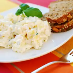 Spring Salad with Potatoes and Cottage Cheese