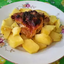 Potatoes in the Oven with Chicken Thighs
