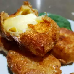Breaded Yellow Cheese with eggs
