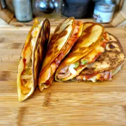 Quesadilla with Potatoes and Yellow Cheese