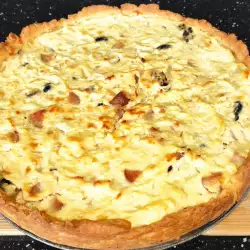 Quiche with olives