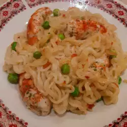 Chinese-Style Spaghetti with Shrimp