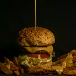 Burger with mayonnaise