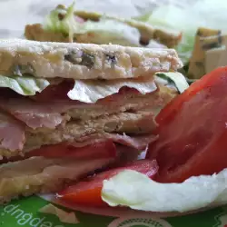 Club Sandwich with Bacon and Cheese