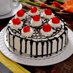 Black Cake with Cream
