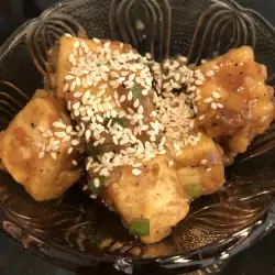 Korean Banchan with Tofu (Dubu-Gangjeong)