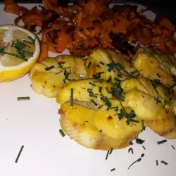 Shark Cutlet in Olive Oil with Sweet Potato Chips