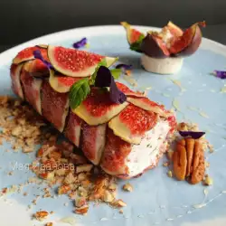 Goat Cheese with Figs, Honey and Pecans