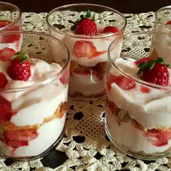 Strawberries and Cream with Powdered Sugar