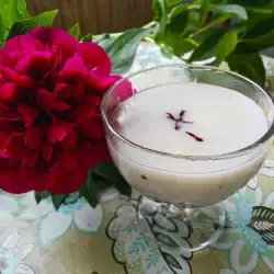 Vanilla Pudding with Coconut and Blackberry Jam