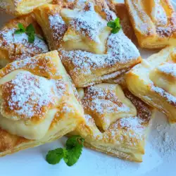 Puff Pastry Rolls with powdered sugar