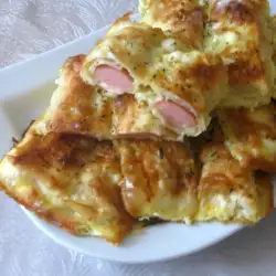 Pigs in a Blanket with Eggs and Feta Cheese